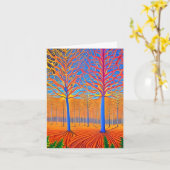 Carte Forêt forestière d'Art Moderne (Fleur jaune)