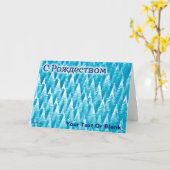Carte Forêt Fractale Bleue - Noël (Fleur jaune)