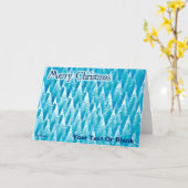 Carte Forêt Fractale Bleue - Noël (Fleur jaune)