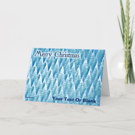 Carte Forêt Fractale Bleue - Noël (Devant)