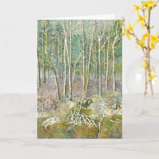 Carte forêt hivernale (Fleur jaune)