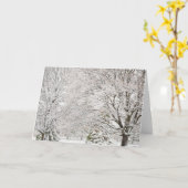 Carte Forêt hivernale neige (Fleur jaune)