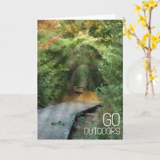 Carte Forêt Inspirante Avec Poutres De Soleil (Fleur jaune)