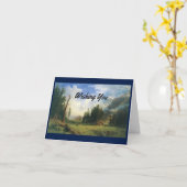 Carte Forêt Joyeux père d'anniversaire (Fleur jaune)