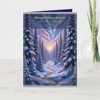 Carte Forêt magique d'hiver au crépuscule