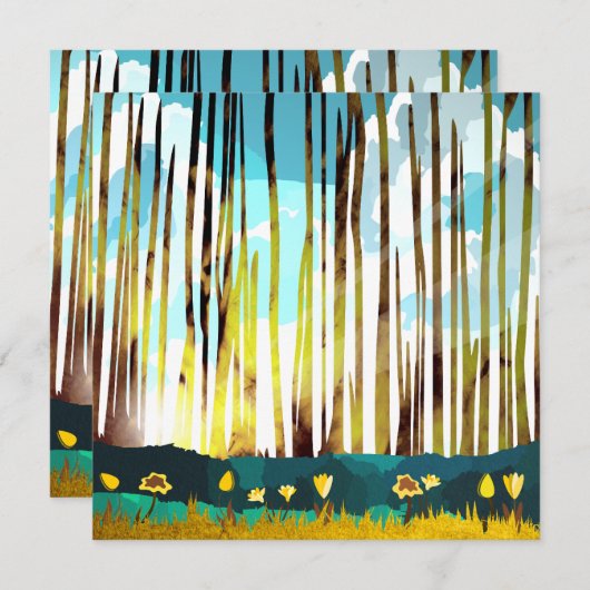 Carte Forêt matinale (Devant / Derrière)