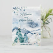 Carte Forêt Neige Bois Animaux Arbres Ciel Nature (Debout devant)