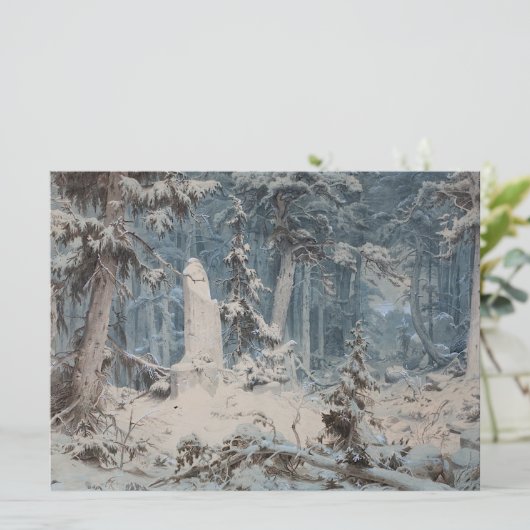 Carte Forêt neigeuse (Debout devant)