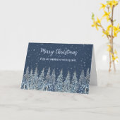 Carte Forêt neigeuse rustique Nephew Joyeux Noël (Fleur jaune)