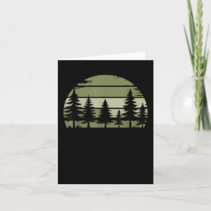 Carte Forêt Rétro Arbres Faune Nature Forêt Vintage 