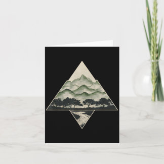 Carte Forêt Rétro Arbres Faune Nature Vintage
