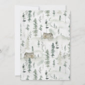 Carte Forêt rustique Woodland Anniversaire Fête Invitati (Dos)
