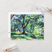 Carte Forêt, tableau d'art de Paul Cezanne (Devant/Arrière en situation)