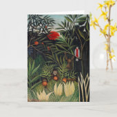 Carte Forêt tropicale avec singes par Henri Rousseau (Fleur jaune)