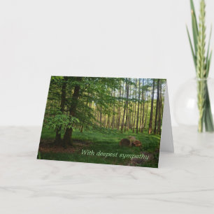 Carte Forêt verte - Avec profonde sympathie