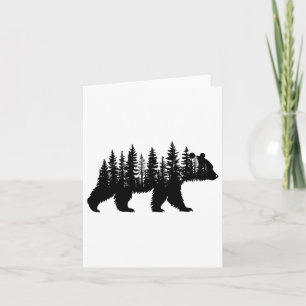 Carte Forêts Arbres Faune Animaux Rétro Nature Extérieur