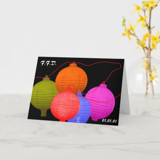 Carte Forever Family Day-On Noir (Fleur jaune)