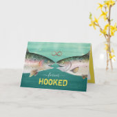 Carte Forever Hooked on You Photo Fish Valentine's Day (Fleur jaune)