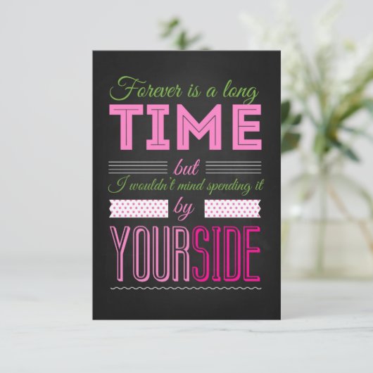 Carte Forever i a long Time (Debout devant)