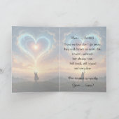 Carte Forever in my heart! Heart and clouds, custom  (Intérieur)