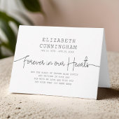 Carte Forever In Our Hearts Memorial Simple Citation Mod