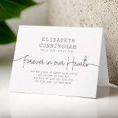 Carte Forever In Our Hearts Memorial Simple Citation Mod