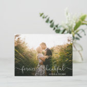 Carte Forever Merci Merci Mariage coeur photo (Debout devant)