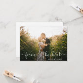 Carte Forever Merci Merci Mariage coeur photo (Devant/Arrière en situation)