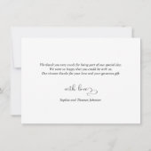 Carte Forever Merci Merci Mariage coeur photo (Dos)