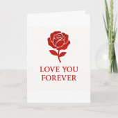 Carte Forever Rose Message Expressing Romantic Wishes (Devant)