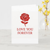Carte Forever Rose Message Expressing Romantic Wishes (Fleur jaune)