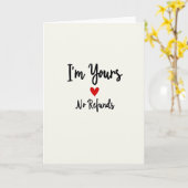 Carte Forever Yours No Refunds Funny Card (Fleur jaune)