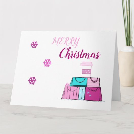 Carte Forfaits de vacances Joyeux Noël (Devant)