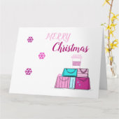 Carte Forfaits vacances Joyeux Noël (Fleur jaune)