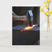 Carte Forgeron au travail (Fleur jaune)