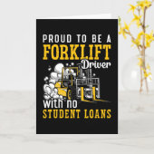 Carte Forklift Operator Proud To Be A Forklift Driver (Fleur jaune)