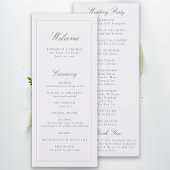 Carte Formal Classic Green Pearl Frame Wedding Program