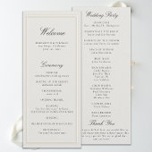 Carte Formal Modern Classic Ecru Frame Wedding Program