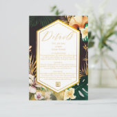 Carte Formal Tropical Destination Mariage Détails (Debout devant)