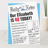 Carte Format des titres de journaux (Devant)