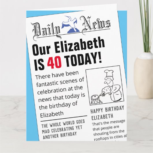 Carte Format des titres de journaux (Devant)