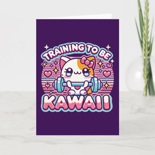 Carte Formation à Be Kawaii - Cute drôle Anime Gym Chat (Devant)