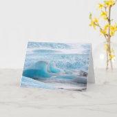 Carte Formations de glace glaciaire bleue, horizontales (Fleur jaune)