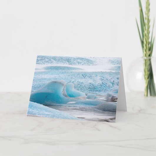 Carte Formations de glace glaciaire bleue, horizontales (Devant)