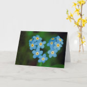 Carte Forme cardiaque Oublier-moi-pas Fleurs (Fleur jaune)