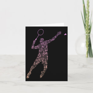 Carte Forme Collage Silhouette Badminton Lecteur Chemise