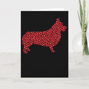 Carte Forme de cœur Amour Chien Corgi Gallois Saint-Vale