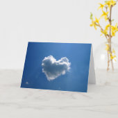 Carte Forme de nuage d'un coeur (Fleur jaune)