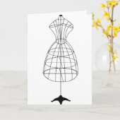 Carte Forme de robe (Fleur jaune)