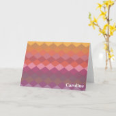 Carte Formes de diamant géométriques dans des couleurs m (Fleur jaune)